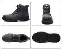 Botas De Seguridad Impermeables Para Hombre Indestructibles Con Punta De Acero Antideslizantes Antipinchazos Para Motociclistas Biker Botas Para Hombre - details 28