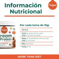 Crema Proteica Sabor Bombón Rocher Chips | 250 gramos | 20% de proteína | Sin aceite de palma | Sin azúcares añadidos | TORAFOOD - details 1