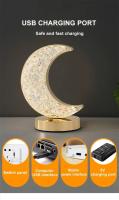 Lámpara Nocturna De Mesa LED KDULIT Para Dormitorio Decoración De Habitación Para Niñas Control Táctil Con Luz USB Lámpara Ambiental 3D De Luna - details 12