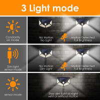 Luces Solares Para Exterior Con Sensor De Movimiento 3 Modos 100 LED IP65 Impermeables Para Puerta Delantera Garage Piso - details 3