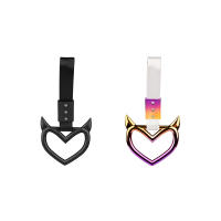 Correa De Remolque Para Coche Colorida Anillo De Agarre En Forma De Corazón JDM Para Manillar De Autobús Accesorios De Automóvil Estilo Desviación - details 4