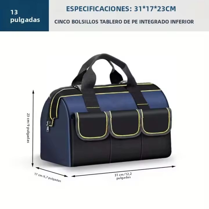 Nueva Bolsa De Herramientas Eléctricas 14in/20in En Tela De Oxford 1680D Resistente Al Desgaste Con Múltiples Bolsillos Y Capacidad De Almacenamiento Alta Impermeable - 1