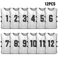 Chalecos De Fútbol Para Adultos 6/12 PCS Rápido Secado Uniformes De Equipo Entrenamiento De Fútbol Con Números Vests De Práctica - details 9