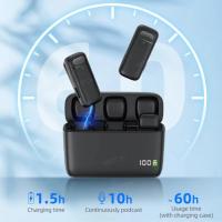 Micrófono Lavalier Inalámbrico Con Estuche De Carga Portátil Para Audio Y Video Grabación Compatible Con iPhone Android Notebook Ideal Para Gaming En Vivo - details 0