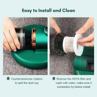 Aspiradora Portátil Sin Cable 5000PA Potente Para Cama Con Filtro HEPA Y Eliminación De Pulgas Con Luz UV Limpieza Doméstica - details 8