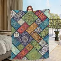 Manta De Plush Suave Y Cálida De Cuatro Estaciones Estilo Mandala Para Sofa Sala De Estar Dormitorio Oficina Viaje Regalo - details 5
