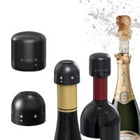 Tapa De Vino Rojo En Acero Inoxidable Pulido Con Fecha De Cierre Bomba De Vino Con Tapa De Botella De Plástico Para Champaña - details 2