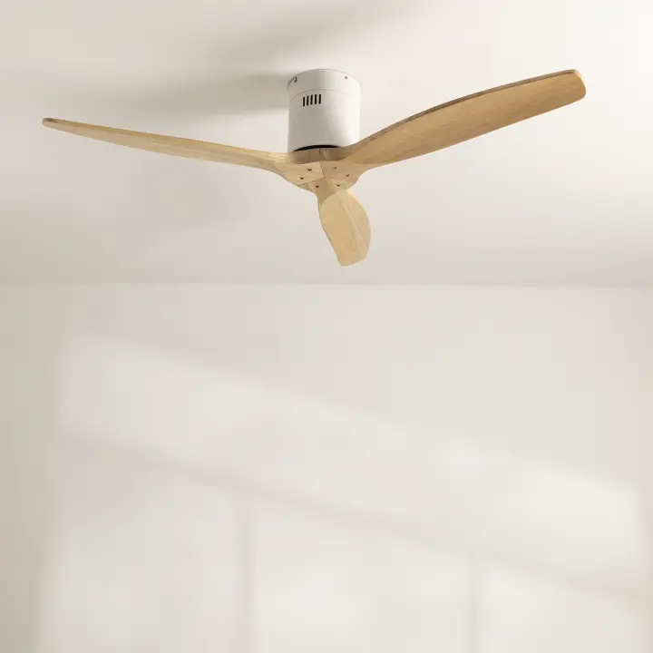 CREATE - Ventilador de Techo 40W Silencioso Ø132 cm - 6 velocidades, Función verano/invierno - Motor Blanco - WIND CALM - 1
