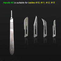 Cuchillo De Carbono Para Cirugía Y Oficina Hojas De Afeitar Números 10 11 12 15 Manija Larga Y Fuerte Para Cortar Metálico Y Madera - details 0