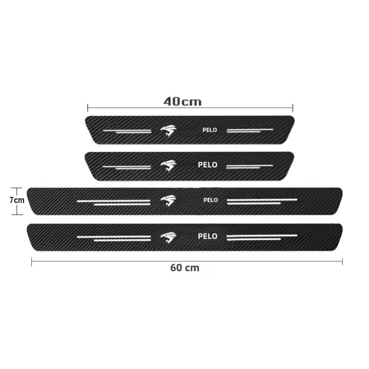 4Pcs Pegatinas De Coche Estriado De Fibra De Carbono Para Decoración Interior De Toyota Harrier Venza 2020-2024 Adhesivo Para Puerta - 1