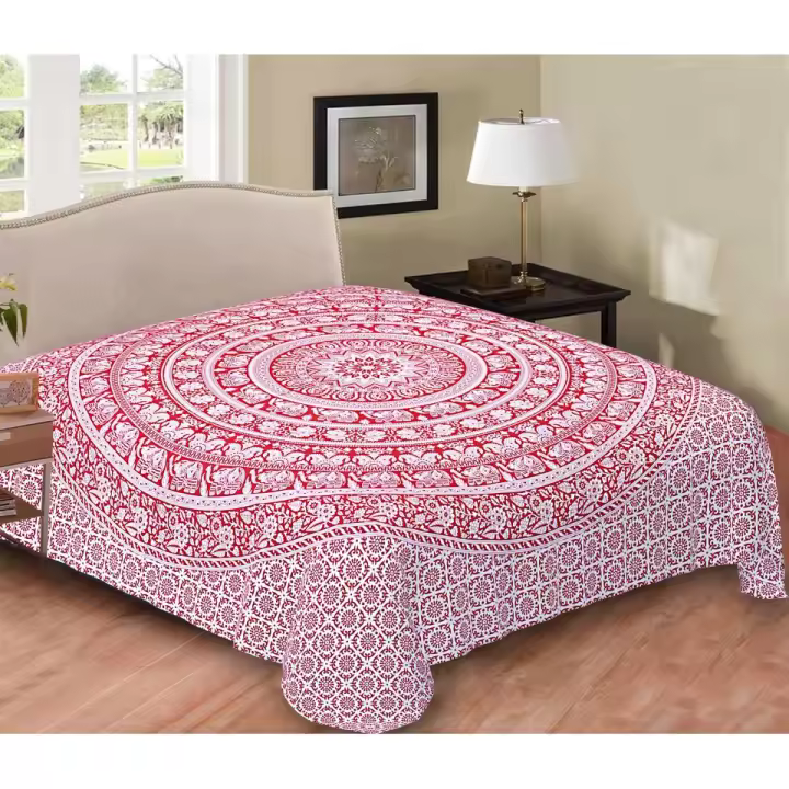 Printex-Tapiz with Estilo de Mandala Indio-220x240 cm- Pareo Manta Picnic,Yoga, Antiarena, Multiusos, Decoracion Cocina, Toalla de Playa - 1