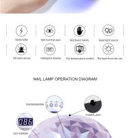 Secador De Uñas LED 60 Luces Para Curar Todo Esmalte De Gel UV Con Sensor De Movimiento Manicura Pedicura Herramienta Profesional Para Salón - details 1
