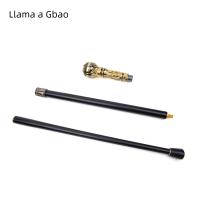 Bastón De Moda Dorado Y Negro Con Manija Redonda Elegante Para Fiesta Y Decoración Cruzado De 93cm Con Punta De Goma - details 8