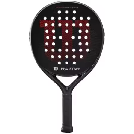 Pala de Padel Wilson Pro Staff Team TX V2/ Negra y Roja - 1