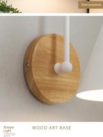 Iluminación De Pared Nórdica Luz De Noche Para Dormitorio Y Sala De Estar Decoración De Madera Retro Lámpara De Interior LED Moderna - details 11
