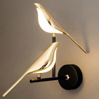 Lámpara De Pared LED Con Forma De Pájaro Dorado Estilo Nórdico Para Sala De Estar Dormitorio Bar Lámpara De Noche Creativa Y Decorativa - details 3