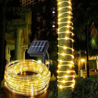 Cadena De Luces Solares De 100LED Con Hilo De Cobre Impermeable Para Jardín Decorativo Luz LED Caliente Para Exterior 2024 - details 0