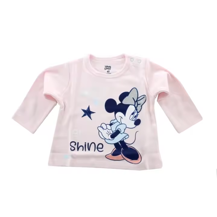 Disney Minnie Mouse New Import Camiseta larga 67112 rosa Bebé - 1