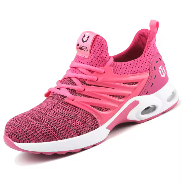 Zapatos de seuridad para humbres y Mujeres, zapatillas de sebriad, Zapatos de trabajo, de construcción Zapatos, puntera de Maple, Zapatos de sebriad, Rose-colored, Rose-35 SSIT - 1