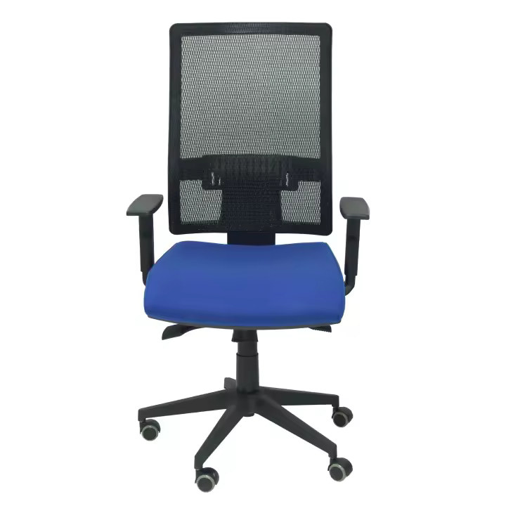 Silla de Oficina Ergonómica Piqueras Y Crespo con Mecanismo Sincro y Apoyo Lumbar en Color Azul - 1