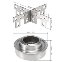Estufa De Camping Lixada Exterior Mini Alcoholesta En Titán Y Acero Inoxidable Con Soporte Cruzado Estufa Portátil Para Picnic - details 10