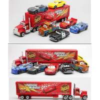 Set de 7 coches de carreras de Cars 2 con el logo de Rayo McQueen y camión Mack, regalo - WELLNGS - details 0