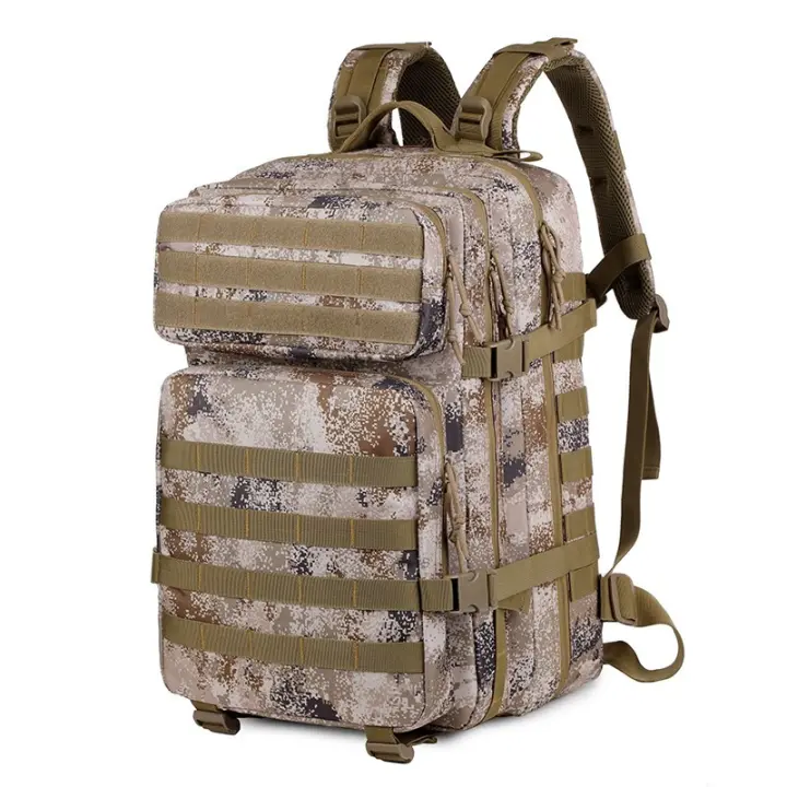 45L Mochila Táctica Militar Paquete de Asalto Gran Bolsa Ordenador Portátil para Viajar Senderismo Camping Trekking Cam - 1