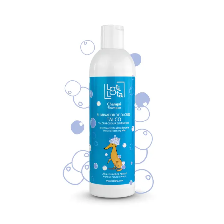 CHAMPÚ LOTI LOTA PARA PERRO ELIMINADOR DE OLORES TALCO 500 ml. - 1