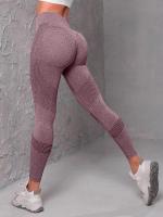 Leggings Deportivos De Cintura Ancha Sin Costuras Para Mujer Pantalones De Yoga De Nylon Con Cierre Elástico - details 2