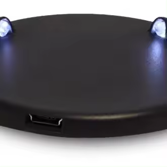 METAL TIERRA BASE CON DOS LEDs AZULES - 1