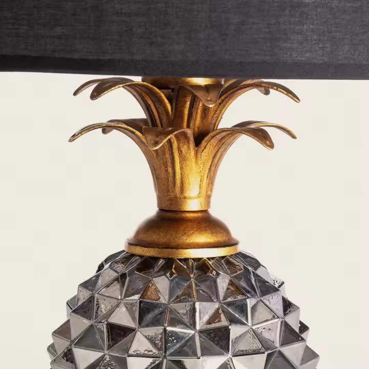 Ledkia Lámpara de Mesa Metal y Tela Samoa Negro - 1