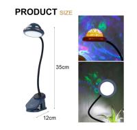 Lámpara de clip para niños, luz de lectura con clip LED recargable por USB con proyección de estrellas, lámpara de noche con cuello de cisne, atenuación táctil de 360°, luz nocturna con clip de estrella (verde) - details 1