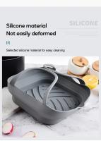 Silicona Placa De Hornear Para Air Fryer Reutilizable Matriz De Parche Para Pizzas Y Pollo Frito Antiadherente Cuadrada Para Cocina - details 5