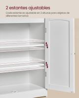 Armario de Baño, Mueble con 2 Puertas, 2 Estantes Ajustables, 30 x 60 x 100 cm, para Comedor, Cocina, Salón - details 4