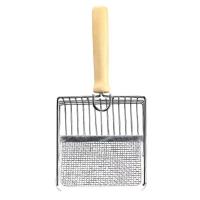 Shovel Para Basura De Gato De Acero Inoxidable Con Mango De Madera Fácil De Lavar Resistente Al Rusticidad Herramienta Para Limpieza Del Toilete De Gato - details 0