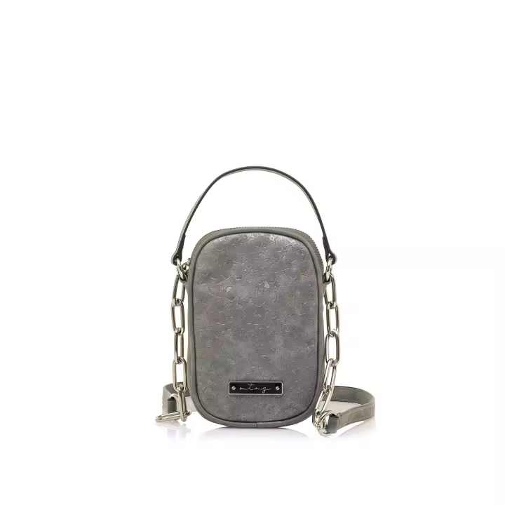 MTNG Bolsos Mini Mujer Jett Gris con Cierre Cremallera - Diseño Moderno - 1