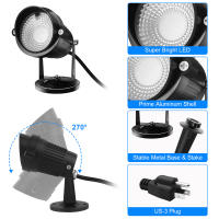 2PCS Luces De Escenario RGB De 16 Colores Con Control Remoto Para Jardín 4 Modos De Iluminación Protección IP65 Fuente De Alimentación AC 110-240V Plugs EU/US/UK - details 10