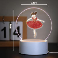 Lámpara 3D De Ballet Pequeña Para Decoración De Habitaciones Infantiles Lámpara Nocturna LED Iluminación Para Dormitorio - details 3