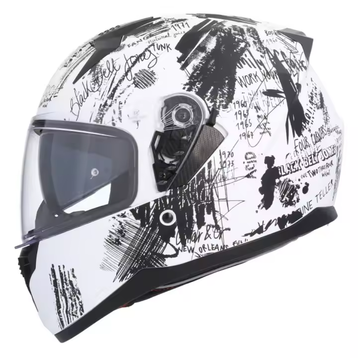 Shiro HEMETS Casco Integral SH-667 FUNCKY Blanco con Gafas Solar - 1