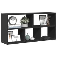 vidaXL Estante de pared madera ingeniería 100x25x50 cm en color Roble ahumado/Roble Sonoma/Negro y más | práctico organizador multiusos diseño compacto funcional - details 2