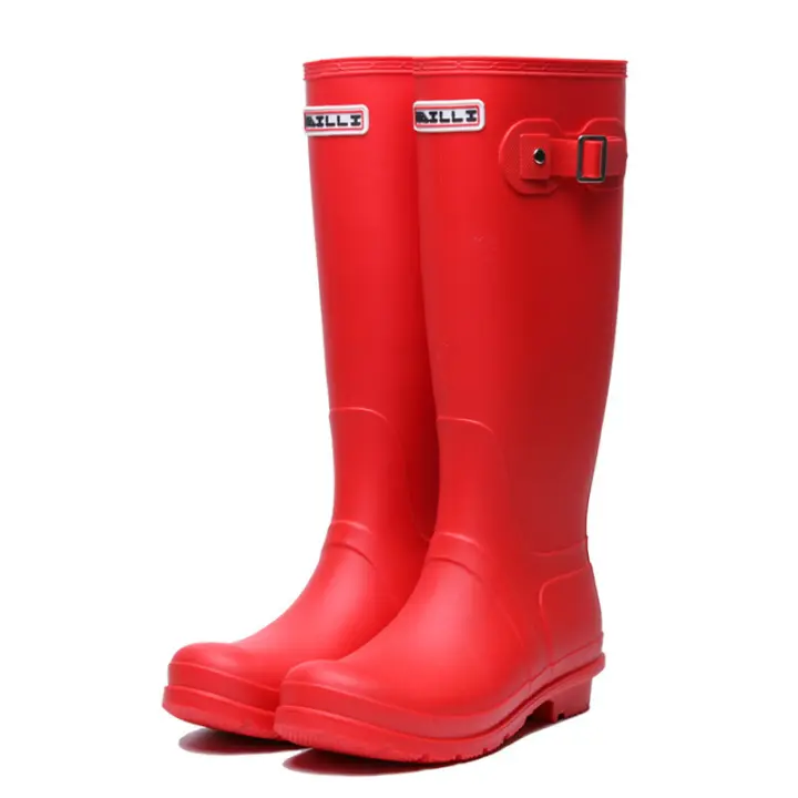 Botas de lluvia para mujer, calzado para jardín impermeable, botas de barro antideslizantes hasta la rodilla, botas altas de goma para mujer, botas de trabajo ligeras para exteriores - 1