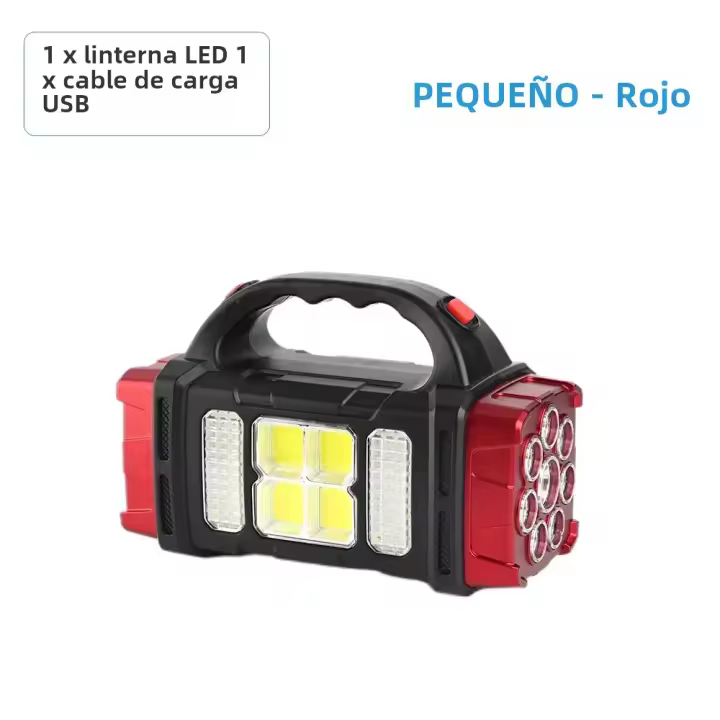 Linterna LED De Alta Potencia Para Camping Y Exteriores Recargable USB Con 4 Modos De Iluminación Luz Solar Impermeable Para Actividades Al Aire Libre - 1