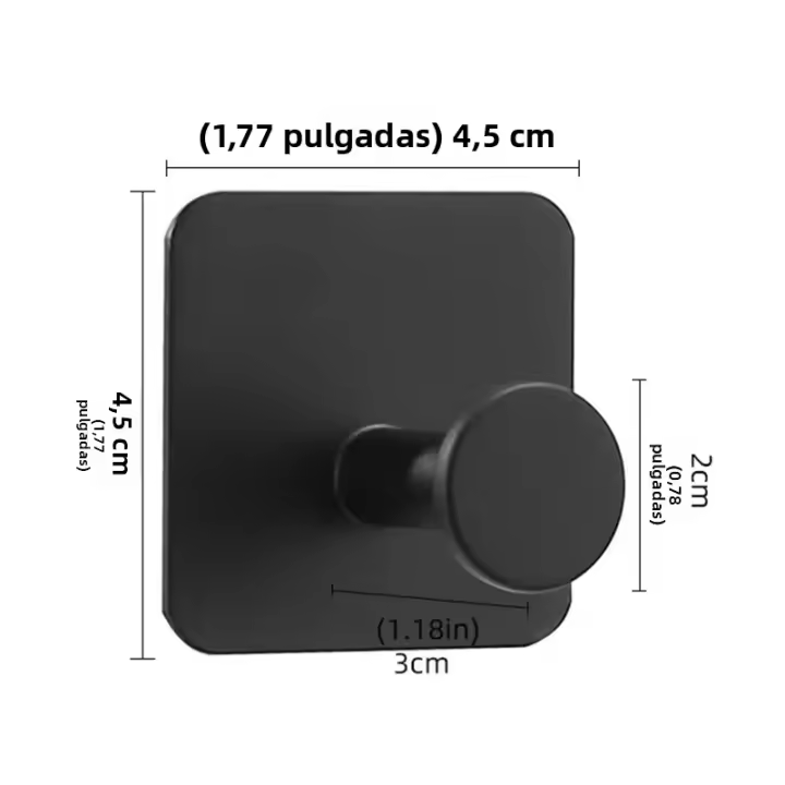 Gancho De Toalla Adhesivo Extra Fuerte Acero Inoxidable Soporte De Pared Para Cocina Y Baño Montaje Sin Perforar Resistente Al Rusticidad - 1