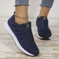 Zapatillas Casuales Para Mujer Transpirables De Malla Tenis Deportivos Plataforma Zapatos Para Mujer Con Cordones Antideslizantes Y Cómodos - details 2