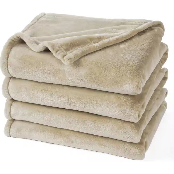 Manta de vellón ultra suave de tamaño doble de 127 x 152 cm, sin pelusa, de lujo, acogedora y ligera de franela de 280 g/m² - 1