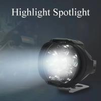 Faros De Motocicleta 6 LED Alta Luminosidad Impermeables Para Scooter Lámpara Auxiliar De Trabajo Con Interruptor Bombilla De Niebla - details 4