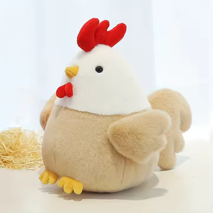 Muñeca De Peluche De Pollo Suave Y Cómoda Juguetes Reales Para Niños Regalo De Almohada Muñeca De Hen Pillow Para Dormir - 1