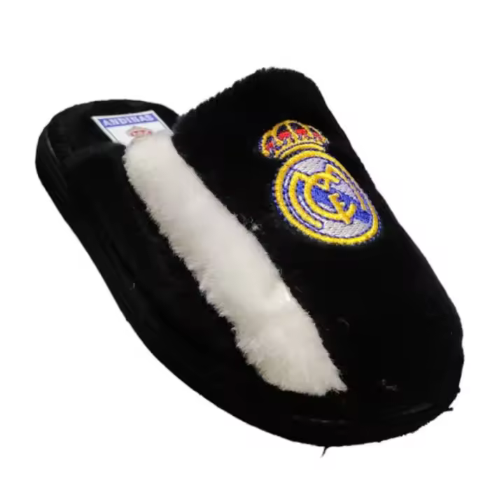 Zapatillas Para Estar Por Casa  Negras Andinas Real Madrid 590-91 - 1
