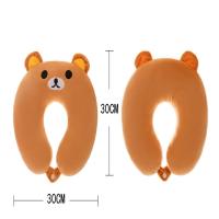 Almohada De Viaje Para Niños Y Adultos En Peluche Corto Suave En Forma De U Cómoda Almohada De Cuello Para Avión Viajes Exteriores Y Enfermería - details 1