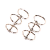 2Pcs Anclaje De Libro De Hojas Sueltas Retro Metálico Con Anillo Plegable Para Calendario 3 Anillos Para Cuaderno Álbum Scrapbook - details 3